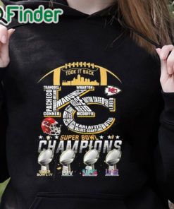 black hoodie Chiefs Took It Back Super Bowl LVIII 4 Time Champions Shirt