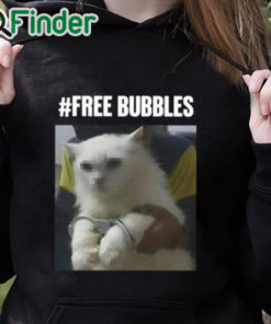 black hoodie Free Bubbles Cat Shirt