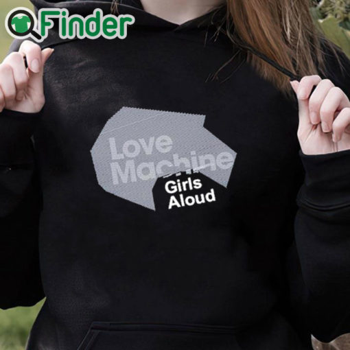 black hoodie Love Machine Artwork T Shirt