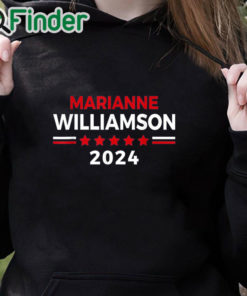 black hoodie Marianne Williamson For President 2024 Shirt