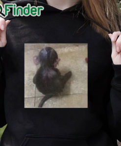 black hoodie Sad Monkey In The Shower Shirt