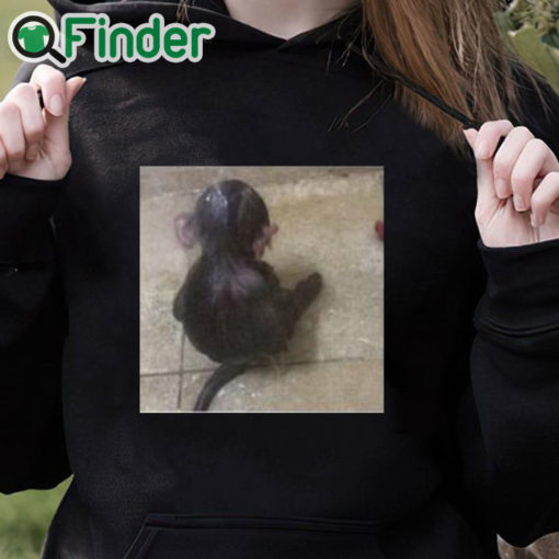 black hoodie Sad Monkey In The Shower Shirt