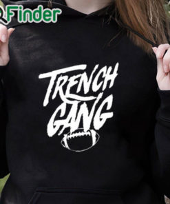 black hoodie Trench Gang American Football Shirt