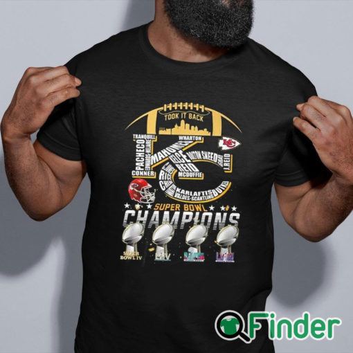 black shirt Chiefs Took It Back Super Bowl LVIII 4 Time Champions Shirt