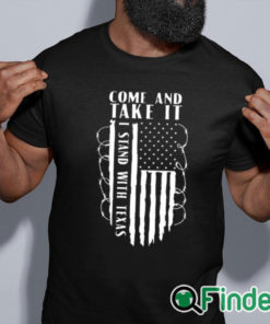 black shirt Come And Take It Patriotic Conservative Razor Wire Border Shirt