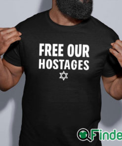 black shirt Free Our Hostages Israel Shirt