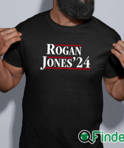 black shirt Rogan Jones '24 Funny Political Mens T Shirt