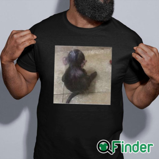 black shirt Sad Monkey In The Shower Shirt