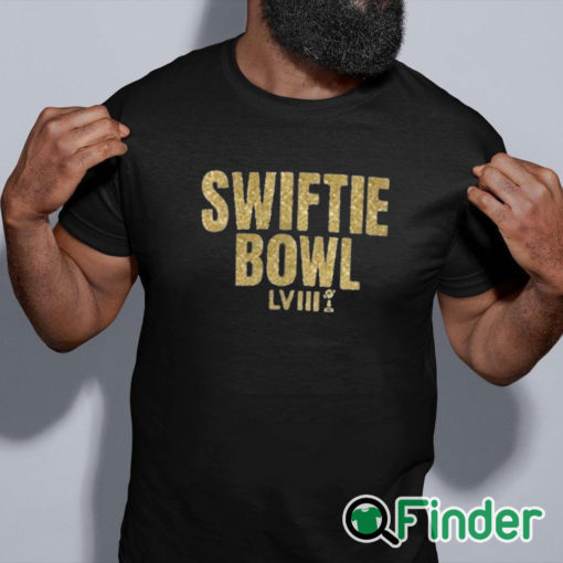 black shirt Swiftie Bowl LVIII Shirt