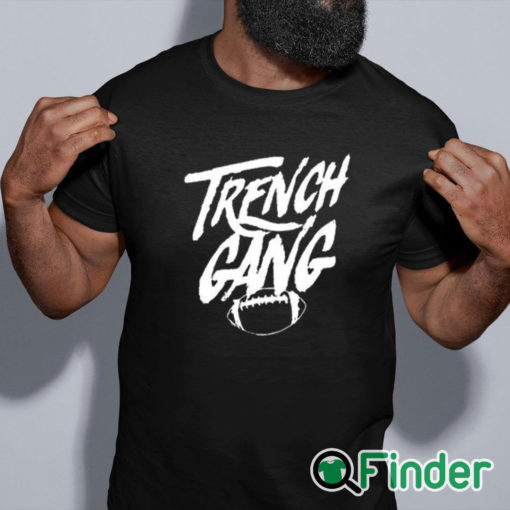 black shirt Trench Gang American Football Shirt