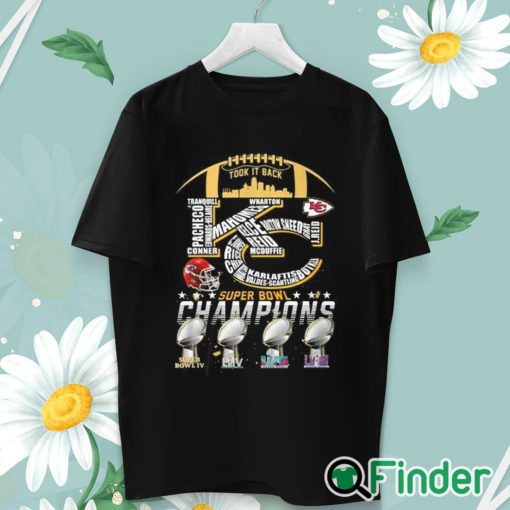 unisex T shirt Chiefs Took It Back Super Bowl LVIII 4 Time Champions Shirt