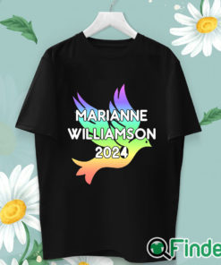 unisex T shirt Marianne Williamson For President 2024 Rainbow Poster Shirt