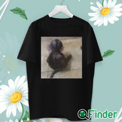 unisex T shirt Sad Monkey In The Shower Shirt
