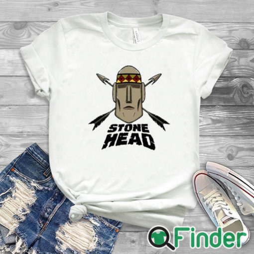 white T shirt Alex Pereira Stone Head Shirt