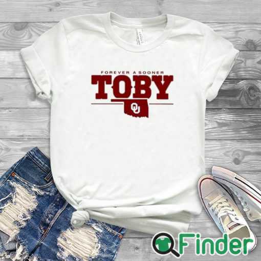 white T shirt Forever A Sooner Toby Shirt