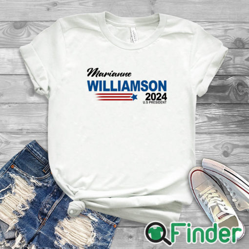 white T shirt Marianne Williamson 2024 US President Election T Shirt