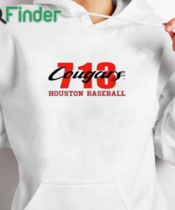 white hoodie 713 Cougars Houston Baseball Shirt