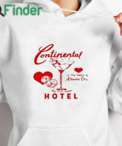 white hoodie Continental In The Heart Of Atlantic City Hotel Shirt