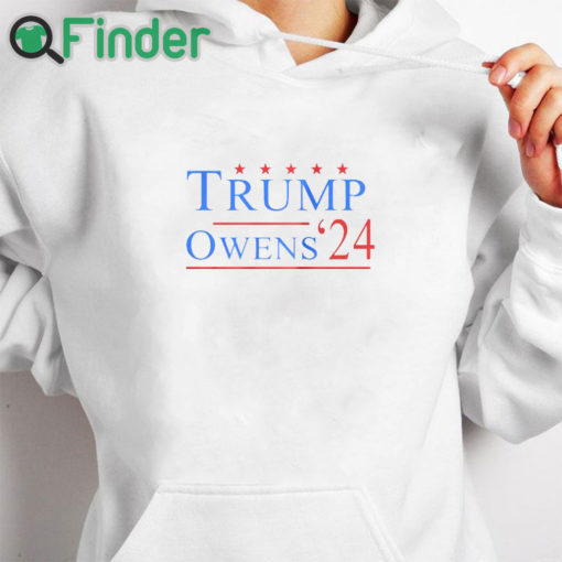 white hoodie Donald Trump & Candace Owens 2024 USA Election T Shirt