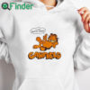 white hoodie I Love Mental Games Garfield Shirt