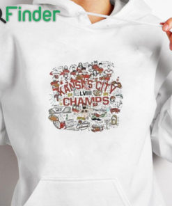 white hoodie KC Chiefs Football Superbowl Champions 2024 Shirt