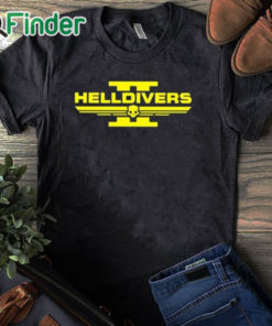 black T shirt Pilestedt Helldivers Ii Logo Shirt
