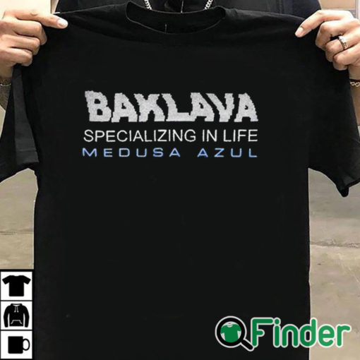 T shirt black Action Bronson Baklava Specializing In Life Medusa Azul Shirt
