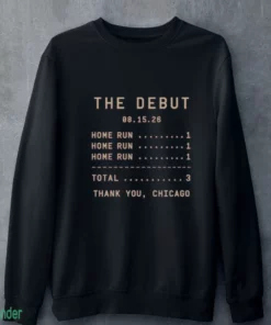 2026 the debut chicago 3 home runs t shirt giveaway 4